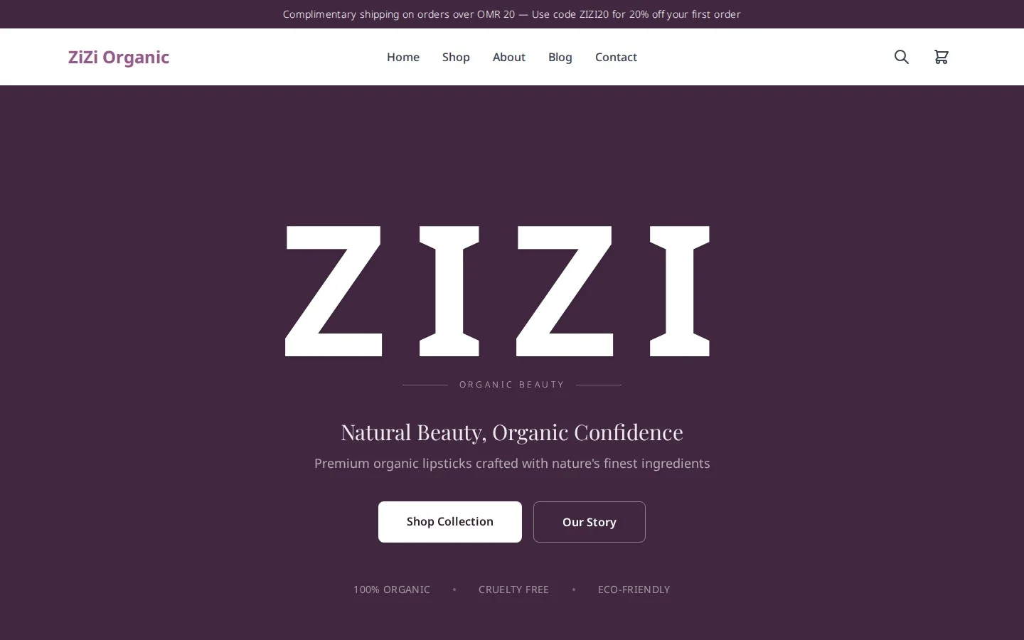 ZiZi Organic interface — view 1